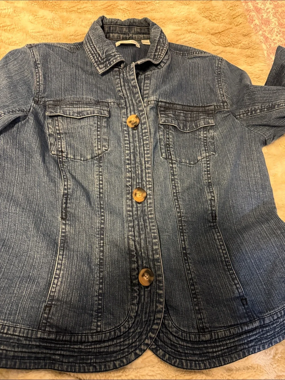 Coldwater Creek Medium Blue Denim Jacket with Button Front. Cotton. - Picture 9 of 9